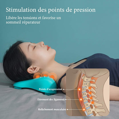 CerviFlex™ - Coussin de Traction & Massage Cervical Ergonomique