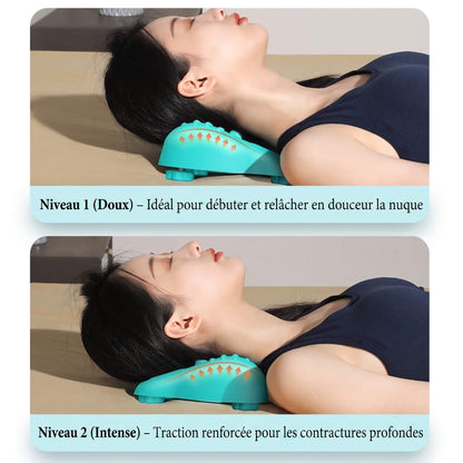 CerviFlex™ - Coussin de Traction & Massage Cervical Ergonomique
